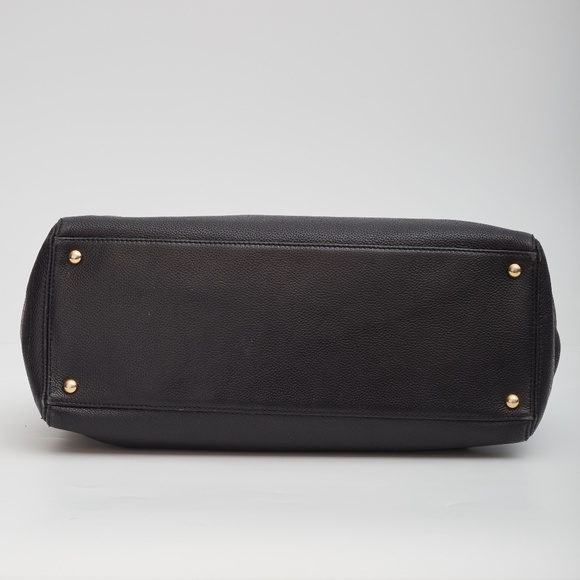 CHANEL BLACK CAVIAR LEATHER CERF EXECUTIVE TOTE BAG 2002 - Picture 5 of 11